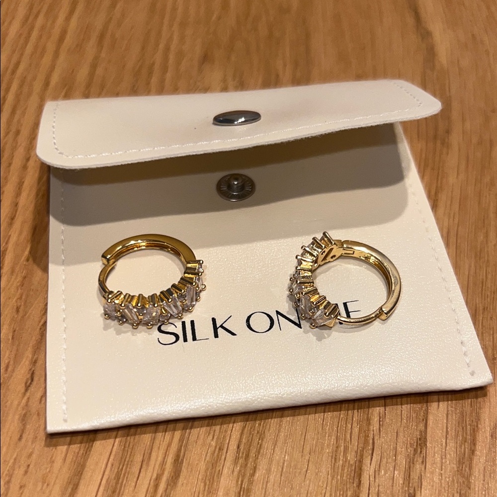 Gold and Silver Hoop Earrings